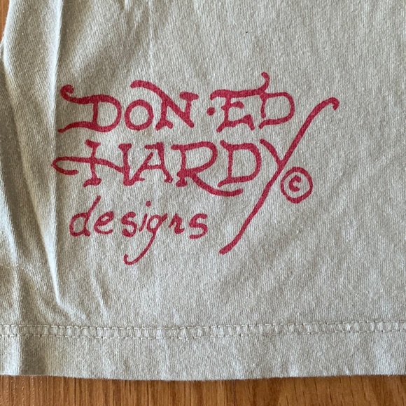 ❤️ Ed Hardy by Christian Audigier Logo Tee Size Large - Picture 9 of 10